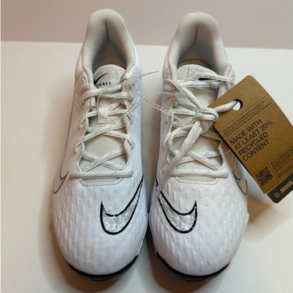 Nike Hyperdiamond 4 Keystone White Black Pure Platinum Women's sz: 8.5 NEW - Picture 7 of 9